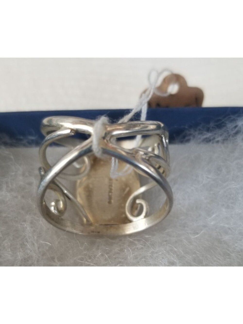 Ring Band Tiger Eye Silver Stone 20 x 15 mm Size 10 Handcrafted 8.4 gr Jerry - Picture 9 of 13